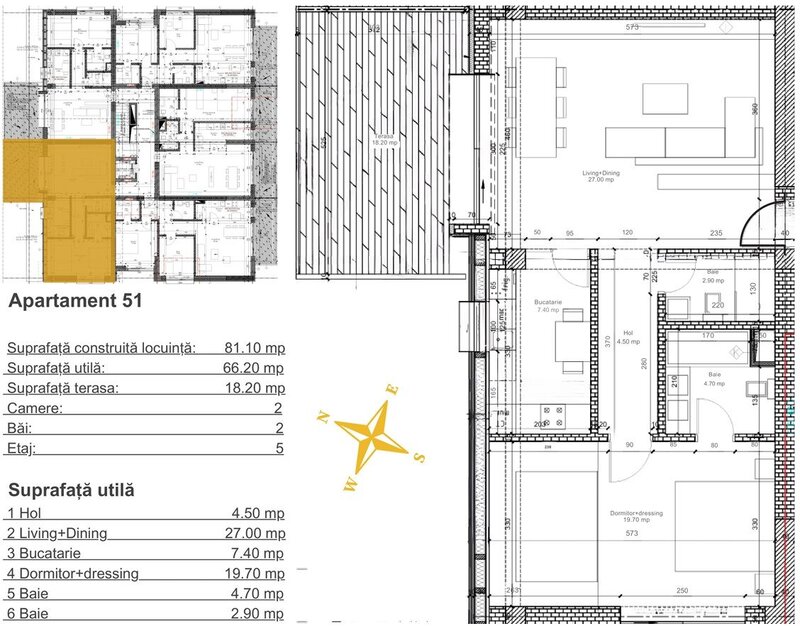 Apartament cu 2 camere in zona Aviatiei