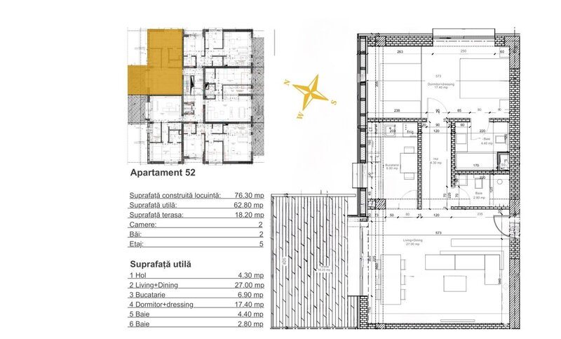 Aviatiei, apartament cu 2 camere intr-un complex nou